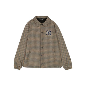 New York Yankees Wool Check Coaches Jacket